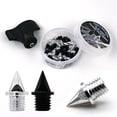 thumbnail image 1 of 48 PCS 6.4mm 1/4 inch Ultra-Light Steel Pyramid Track Spikes Spike Replacements 0.47 grams for Sprint Running, Cross Country, Include Wrench, 1 of 8