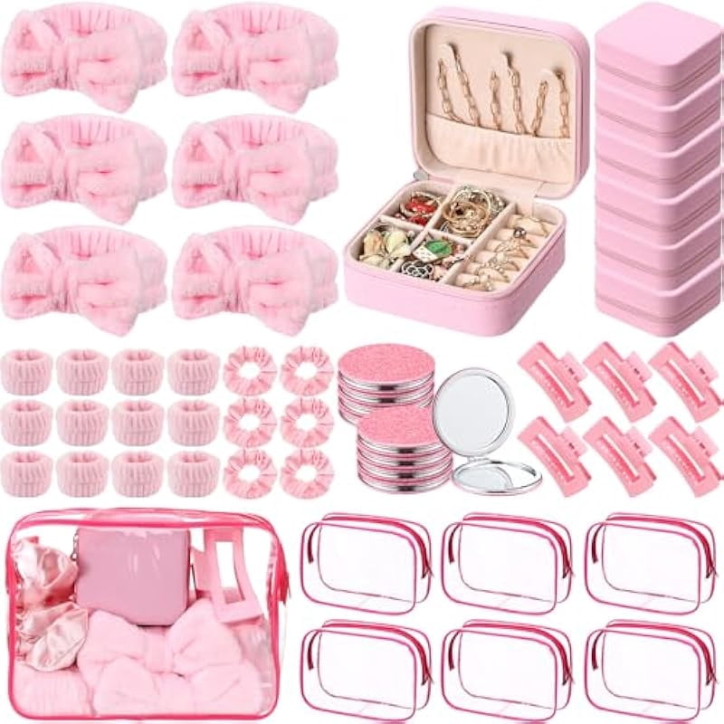Bunnycool 24 Pcs Sleepover Party Supplies Satin Eye Mask Satin Hair Scrunchies Gift - View #7