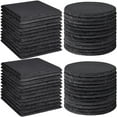 thumbnail image 1 of 48 PCS Slate Coasters Bulk, MAPRIAL Laser Engraving Blanks Material for Engraver, 4 Inch 24 PCS Natural Square, 24 PCS Round Black Stone Coasters for Drinks, Gifts, Home Decor C95, 1 of 3