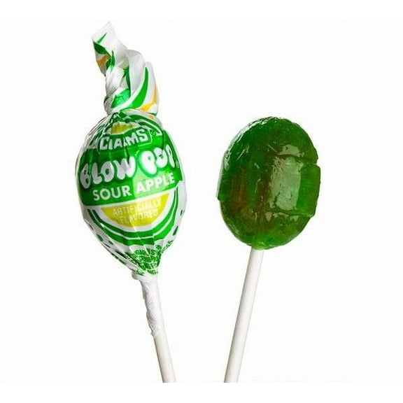 48 PIECE COUNT BULK SOUR APPLE CHARMS BLOW POPS CANDY LOLLIPOPS PARTY FAVORS