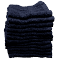 thumbnail image 1 of 48 Pack 12 x 12 100% Cotton Washcloth Rags | Spa Face Gym Bath | Navy Blue, 1 of 8
