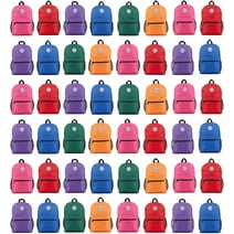 48 Pack 17 Inch Wholesale Backpacks for students, 12 Assorted Colors - Bulk Case of Bookbags Water Resistant Knapsacks