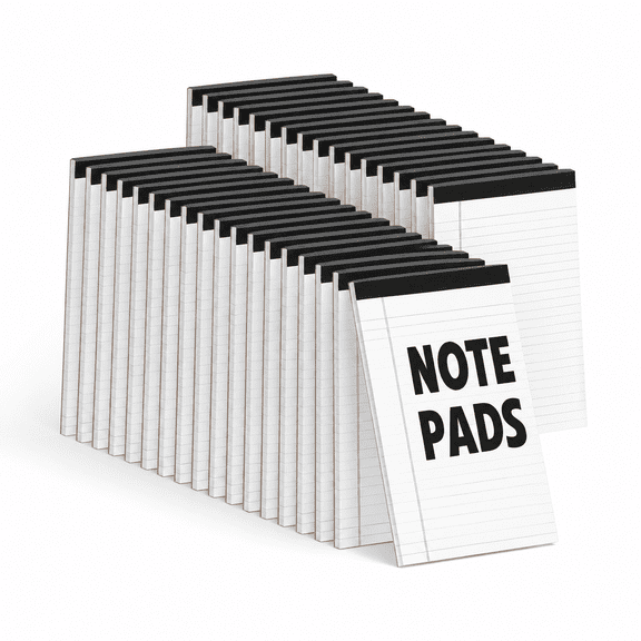 48 Pack 5" x 8" Narrow Ruled Lined Writing Note Pads 30 Sheets Per Pad