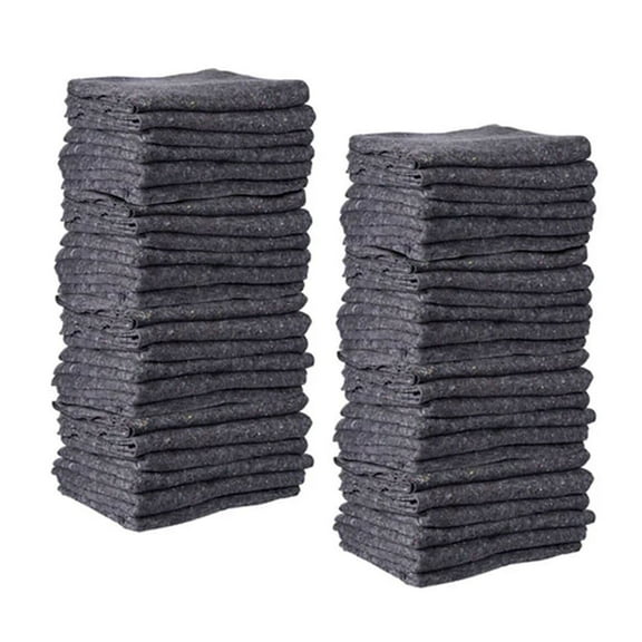 (48 Pack) 72" x 80" Textile Moving Blankets | Textile Skin Furniture Moving Pads/Filler Pads for Protection in Moving & Storage
