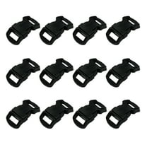 (48 Pack) ASR Outdoor Paracord Bracelet Buckle Set Black 15mm .5 Inch