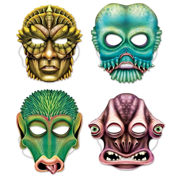 48 Pack Bulk Alien Masks