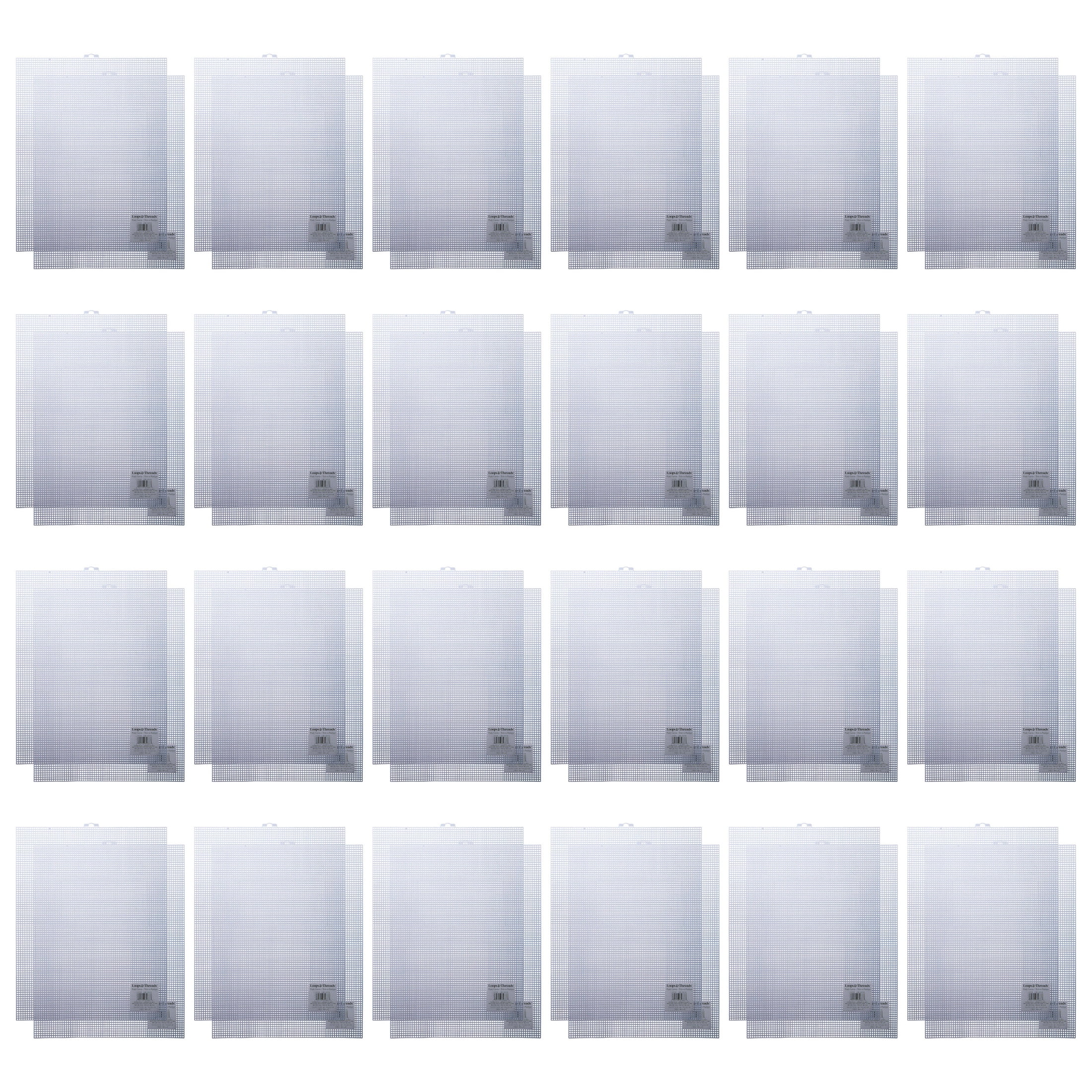 48 Pack: Clear 7 Mesh Plastic Canvas by Loops & Threads