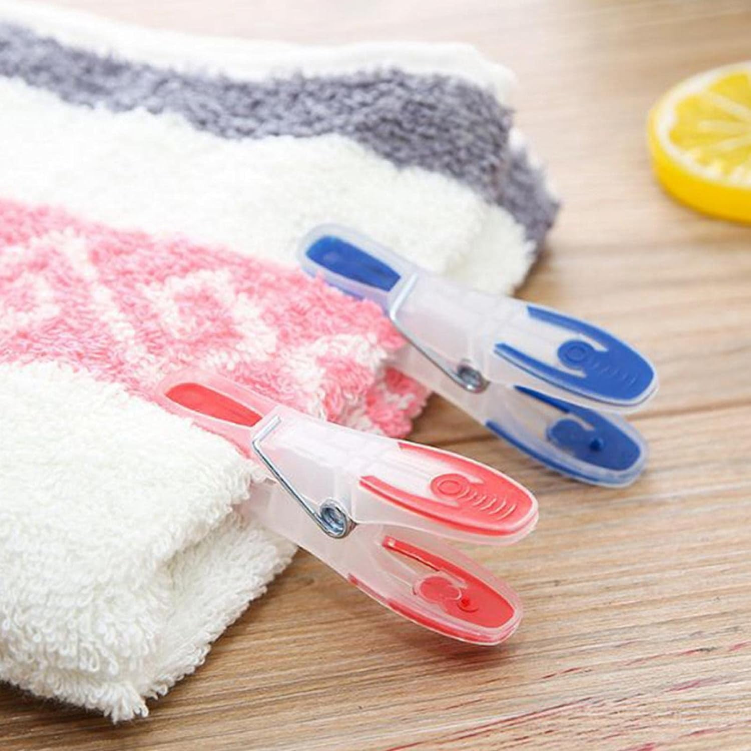 48Pack Colored Plastic Clothes Pegs for Washing Line NonSlip Home