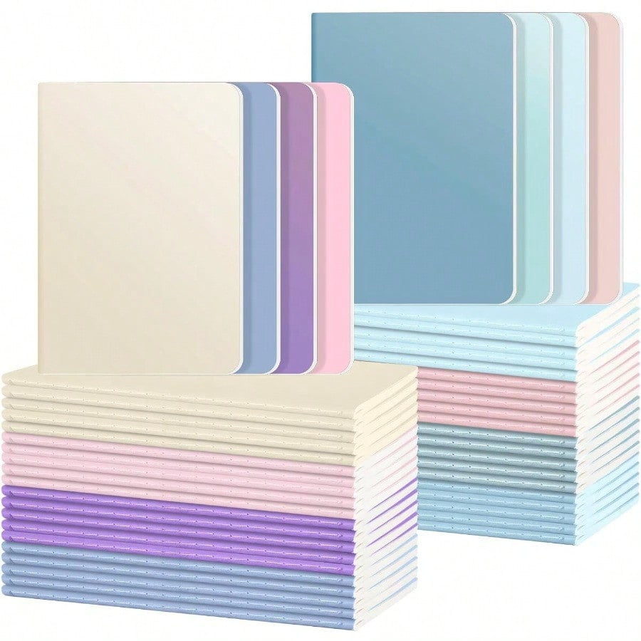 48 Pack Colorful Lined Notebooks Journals In Bulk 72 Pages 36 Sheets 8.3x5.5 Inch A5 Size Travel Writing Notebooks Journal For Office School Supplie Lined48pack 8 Colors