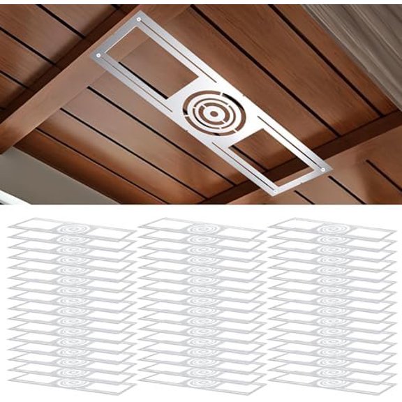 48 Pack Construction Mounting Plate for 3/4/6 inch LED Downlight,Slim Steel LED Recessed Galvanized Steel Recessed LED Light Plate