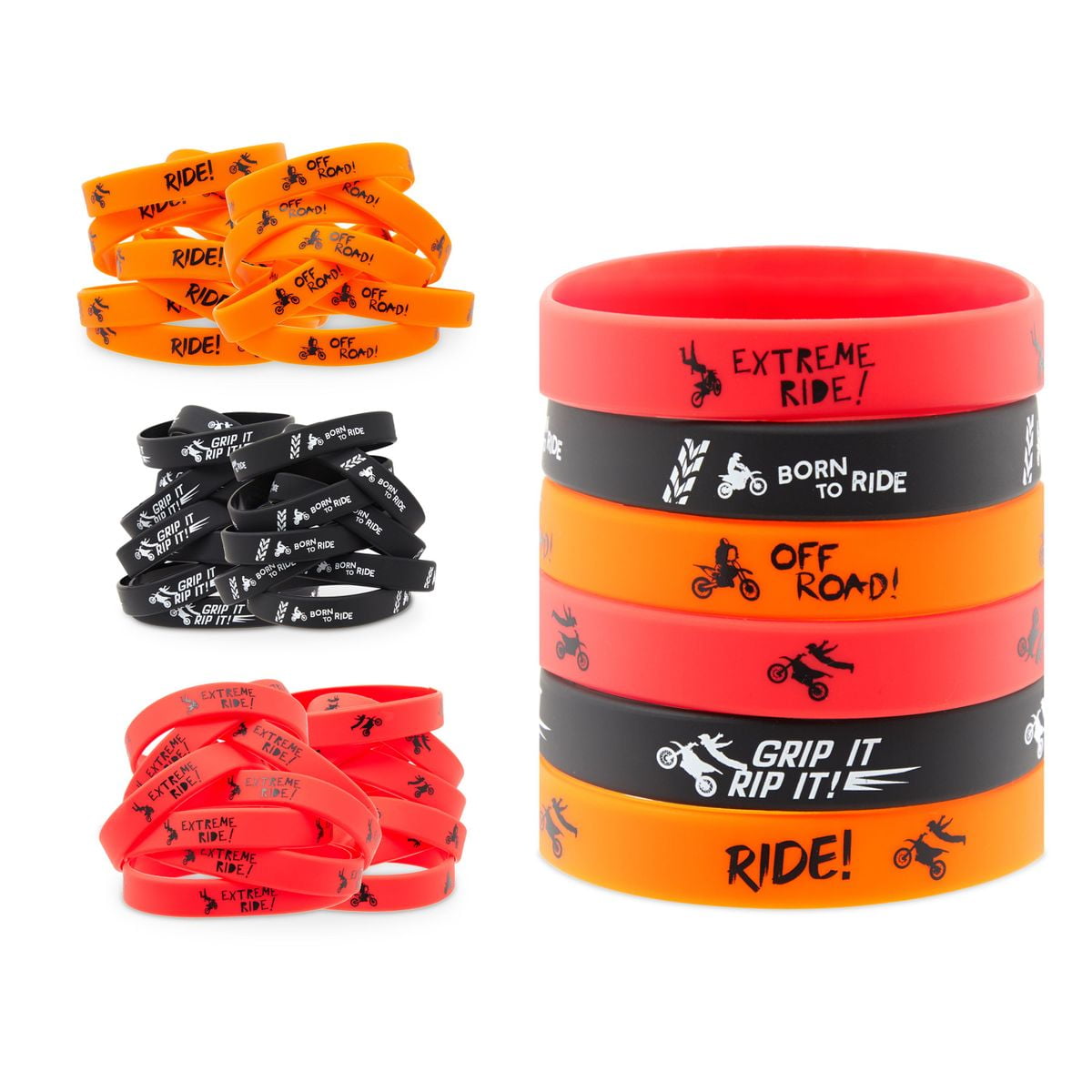 CupaPlay 48 Pcs Baseball Motivational Silicone Wristband for Kids Personalized Rubber Bracelets Sports Prizes Party Favors Supplies Birthday Party