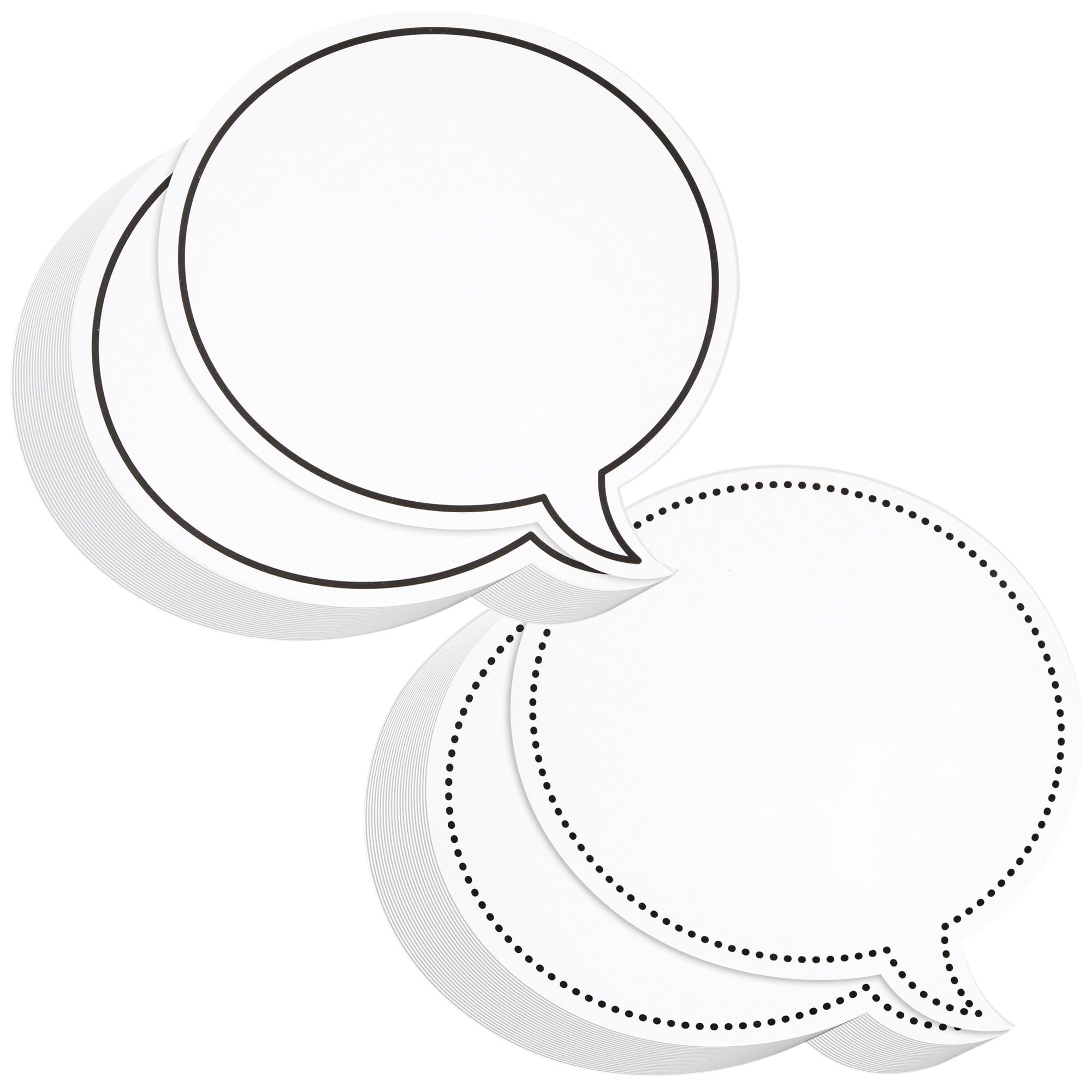48 Pack Dry Erase Speech Bubble Cutouts for Bulletin Boards, Classroom