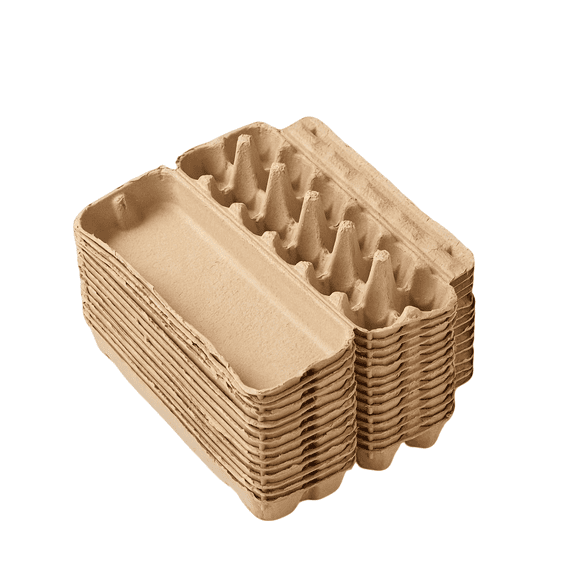 48 Pack Egg Cartons for 12 Eggs, Recycled Pulp Stackable Egg Trays for Farm, Kitchen & Home Storage