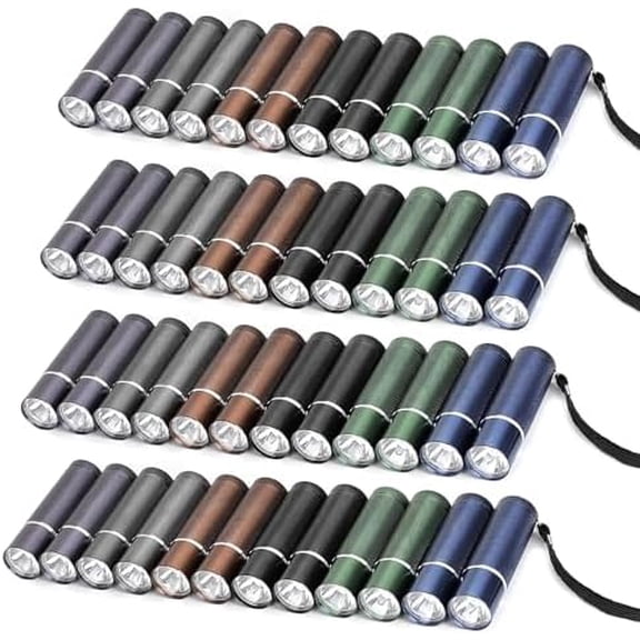 48-Pack Flashlights Set, Aluminum LED Flashlights Include AAA Batteries & Lanyard, Super Bright 100 Lumen Flashlight for Party Favor, Camping, Hurricane Supplies$$Tools & Hardware Other