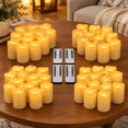 Command Candles 48-Pack LED Candles with Remote Control, 3 Sizes, for Home and Special ...