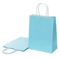 thumbnail image 1 of 48 Pack Light Blue Gift Bags (10.5x8x4.25 In): Bulk Medium Kraft Paper Bags with Handle. Great for Gifts, Wedding, Birthday, Shower, Holiday Party Favor, Treat, Goodie & Special Occasions, 1 of 6