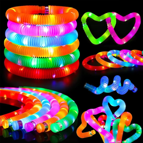 48 Pack Light up Pop Tubes, Light up Tubes Glow In The Dark Party Supplies, Light Up Glow Sticks, Pop Tubes Party Favors , Birthday Party favors Stocking Stuffers Birthday Party Return Gifts