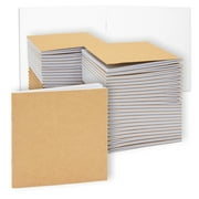 48 Pack Mini Blank Books - Bulk Sketchbooks, Kraft Paper Notebooks for Office, Party Favors, Travel Writing 4x4 In