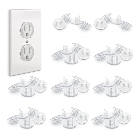 48 Pack Outlet Covers Baby Proofing, Provide Shock Prevention and Easy Installation, Safe and Secure Plastic Plug Covers for Power Sockets (48 Outlet Covers)