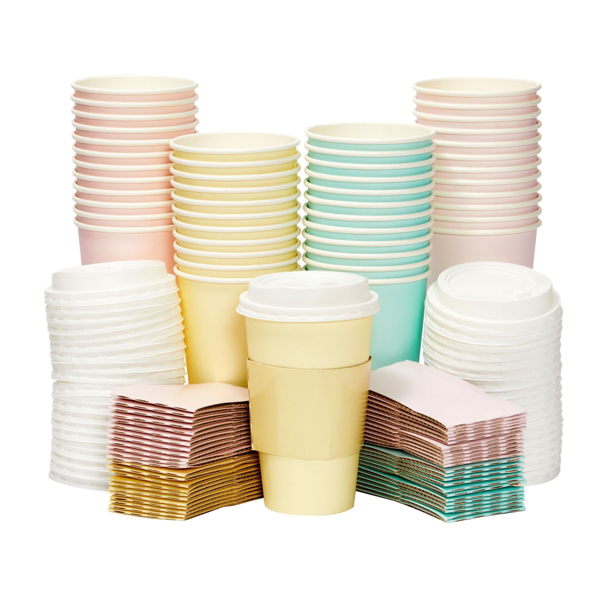 Pastel Hauntings Paper Coffee Cups, 16 oz, 8 ct