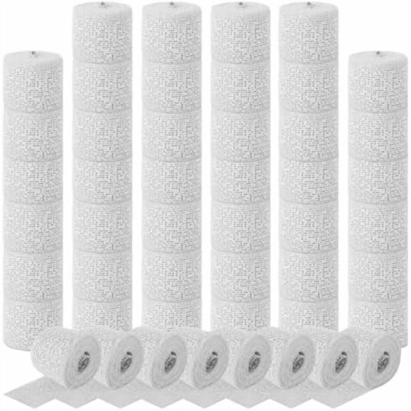 48 Pack Plaster Cloth Rolls Bulk, Each Roll 2x 108 Cloth Gauze Bandage, Plaster of Paris Strips for Crafts, Modeling, Belly Cast, Masks, Scenery (2In x 9Ft/ 3Yd)$$Art & Craft