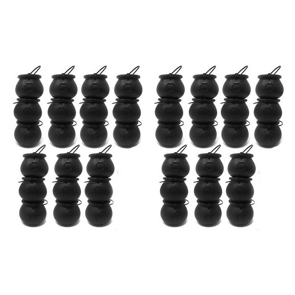 48 Pack Plastic Black Witch Candy Bowls Cauldrons,Pot with Handle ,for Halloween, Easter, St Patrick's Day Party Favors