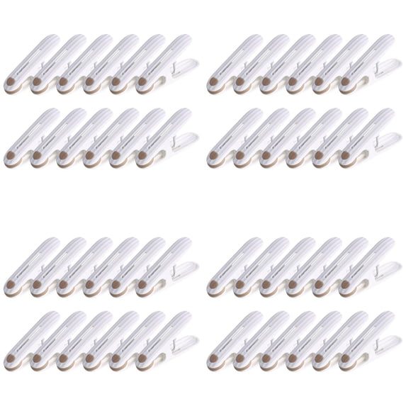 48 Pack Plastic Clothes Pins Heavy Duty Clothespins for Laundry, 2.36 Inch Clothesline Clips Clothes Pegs with No Trace Design, Windproof Clothes Clips for Hanging Clothes, Socks (Brown)