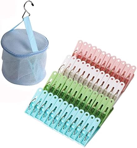 48 Pack Plastic Clothes Pins Heavy Duty Outdoor for Hanging Clothes ...