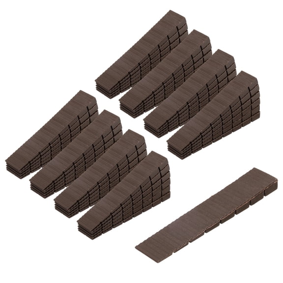 48 Pack Plastic Furniture Shims, Wedges Shims for Leveling Cut-to-fit Furniture Levelers for Uneven Floors Toilet Table Cabinet (Brown)