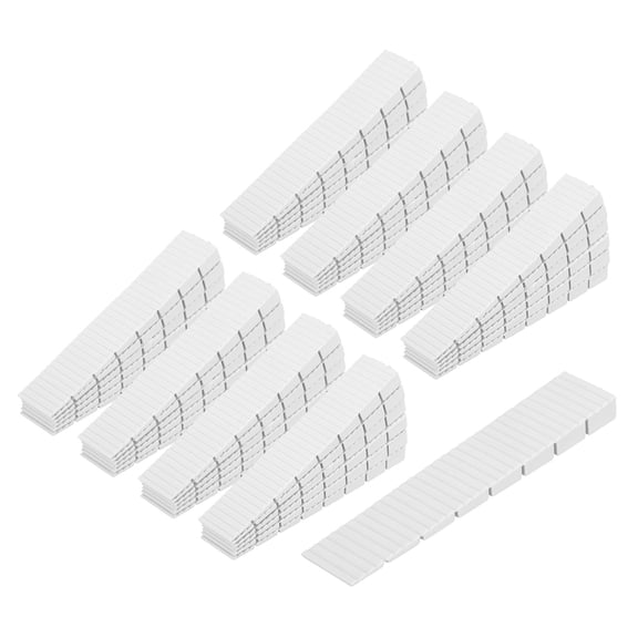 48 Pack Plastic Furniture Shims, Wedges Shims for Leveling Cut-to-fit Furniture Levelers for Uneven Floors Toilet Table Cabinet (White)