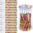 thumbnail image 1 of 48-Pack Stackable Multipoint Pencils, HB Building Block Design, Push-Top Pop-Up, No Sharpening Needed, Assorted Colors, 1 of 5