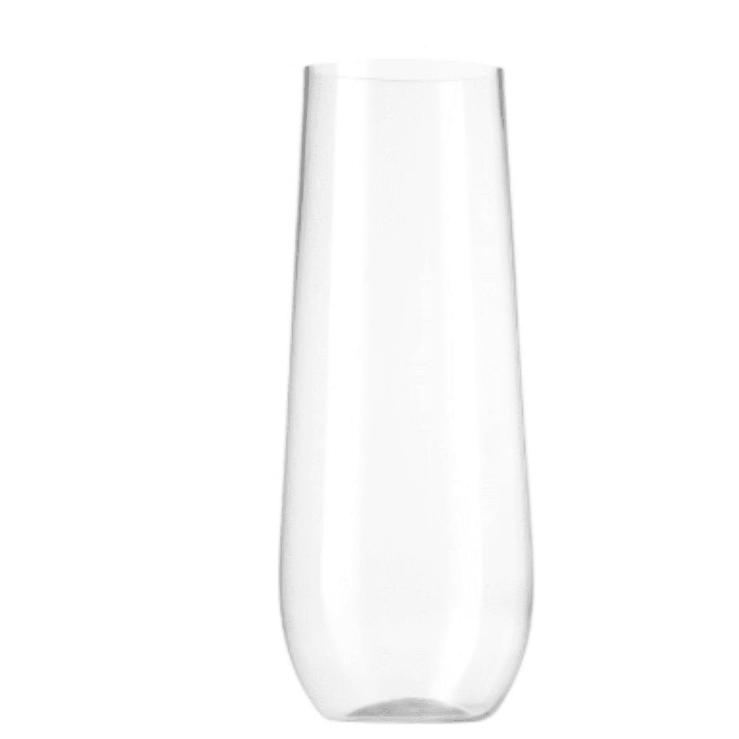 48 Pack Stemless Plastic Champagne Flutes Disposable 9 Oz Clear Plastic Toasting Glasses Shatterproof Recyclable and BPA-Free