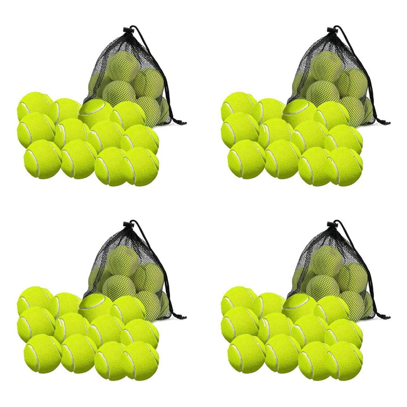 48 Pack Tennis Balls with Storage Bag - Fine Quality Thick-Walled Tennis Ball - Perfect for Tennis, and Cricket