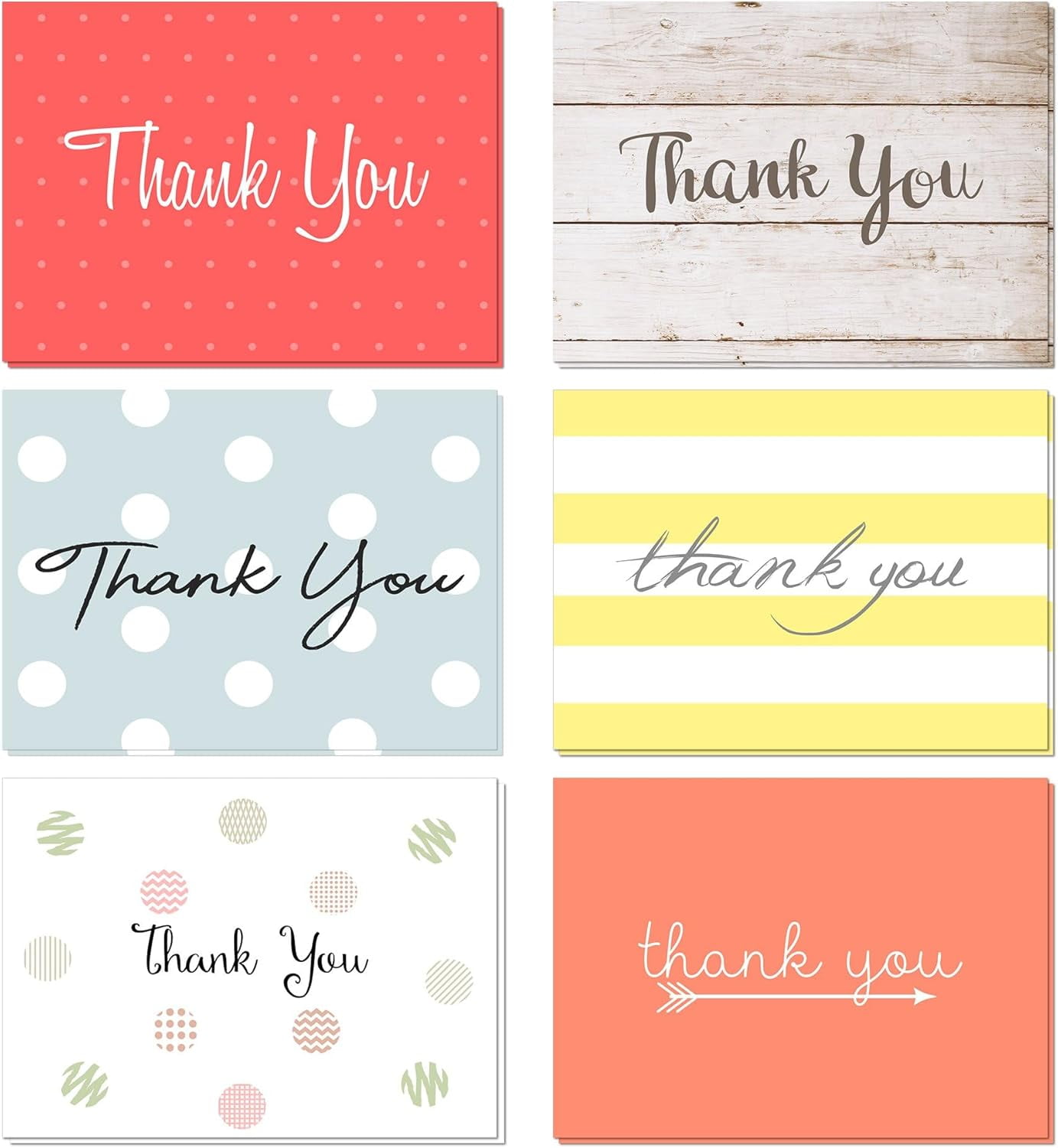 48 Pack Thank You Cards with Envelopes 4"x 5.25…