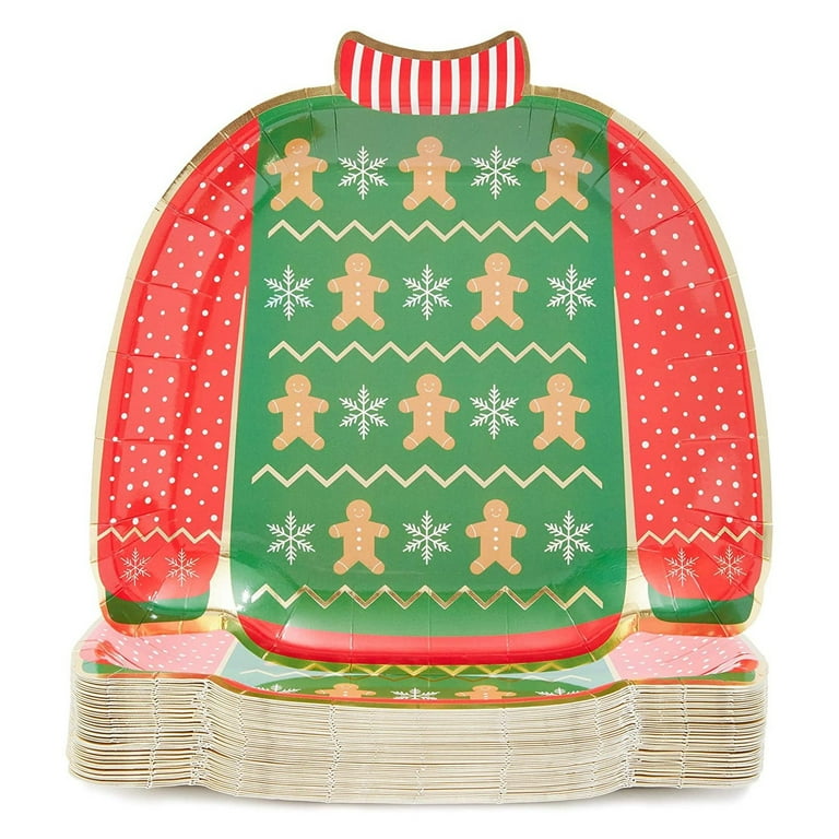 Ugly christmas sweater 2025 party plates