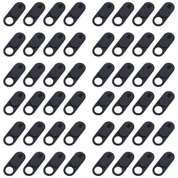 , 48-Pack Ultra Thin Design Web Camera Cover Slide for Laptop, PC, , , Computer, , Pro- Black