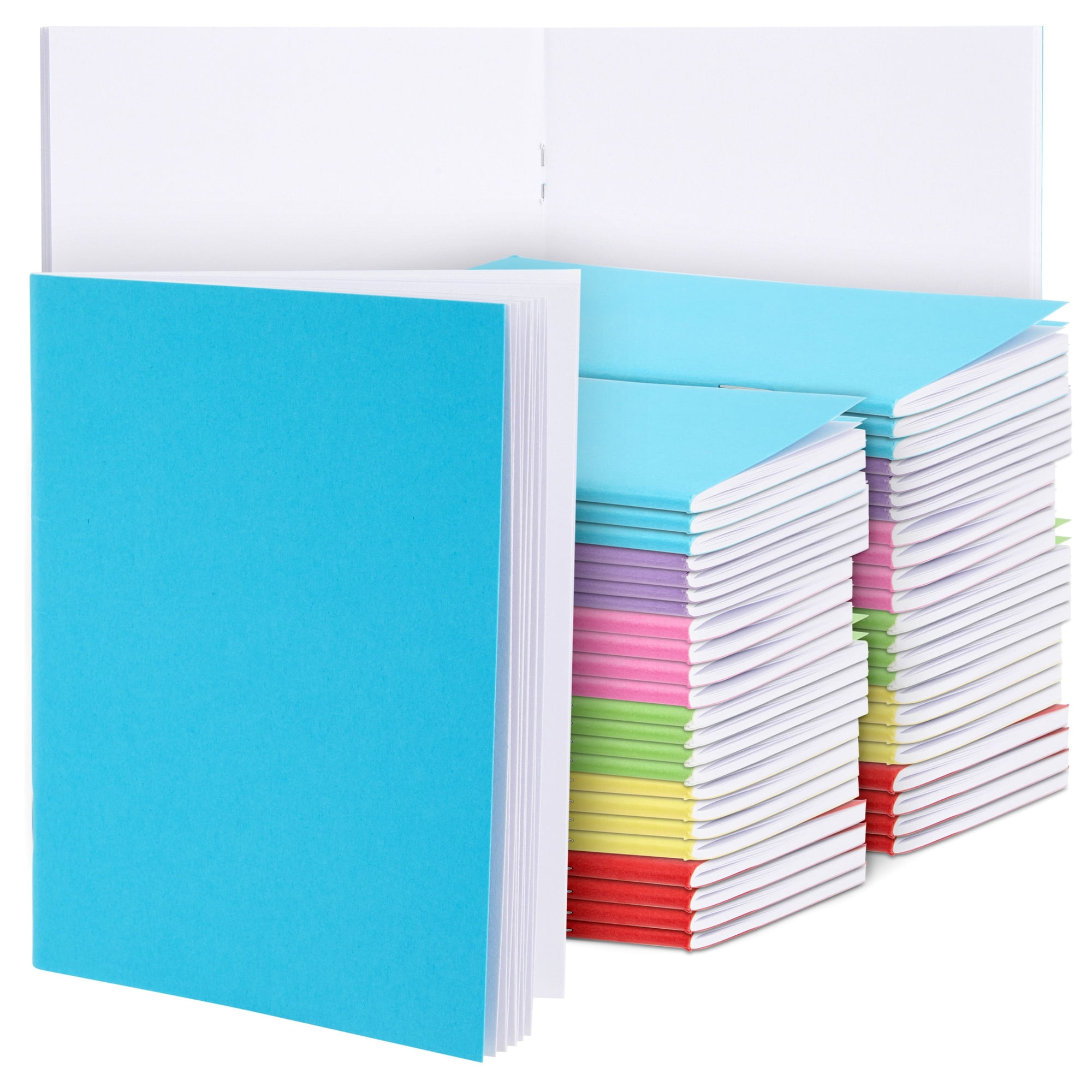 48 Pack Unlined Pocket Size Notebook, Blank Books To Write Stories Bulk Set, 6 Colors (4.3 x 5.5 In)