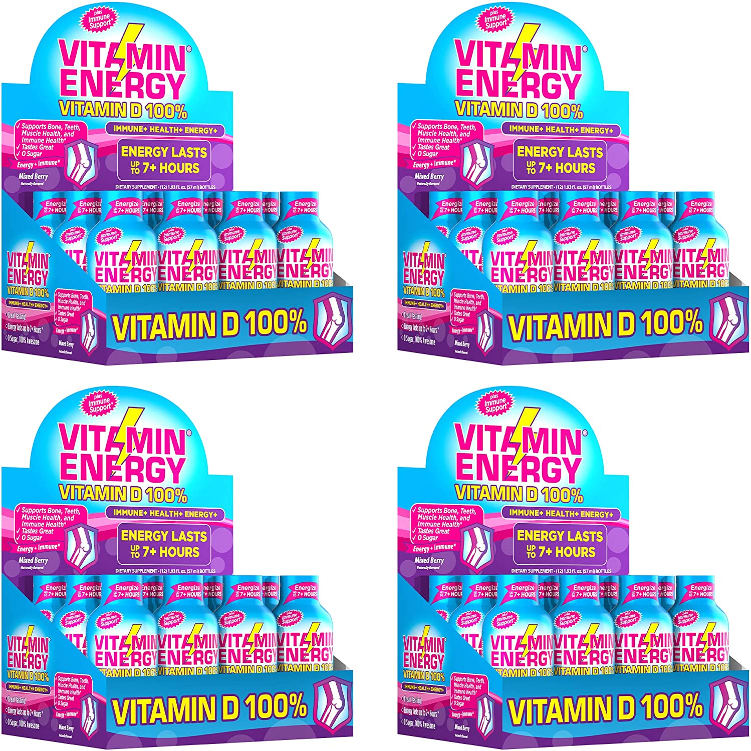 HiC 100 Vitamin C Boppin Strawberry Fruit Juice, 6 fl oz, 8 Juice