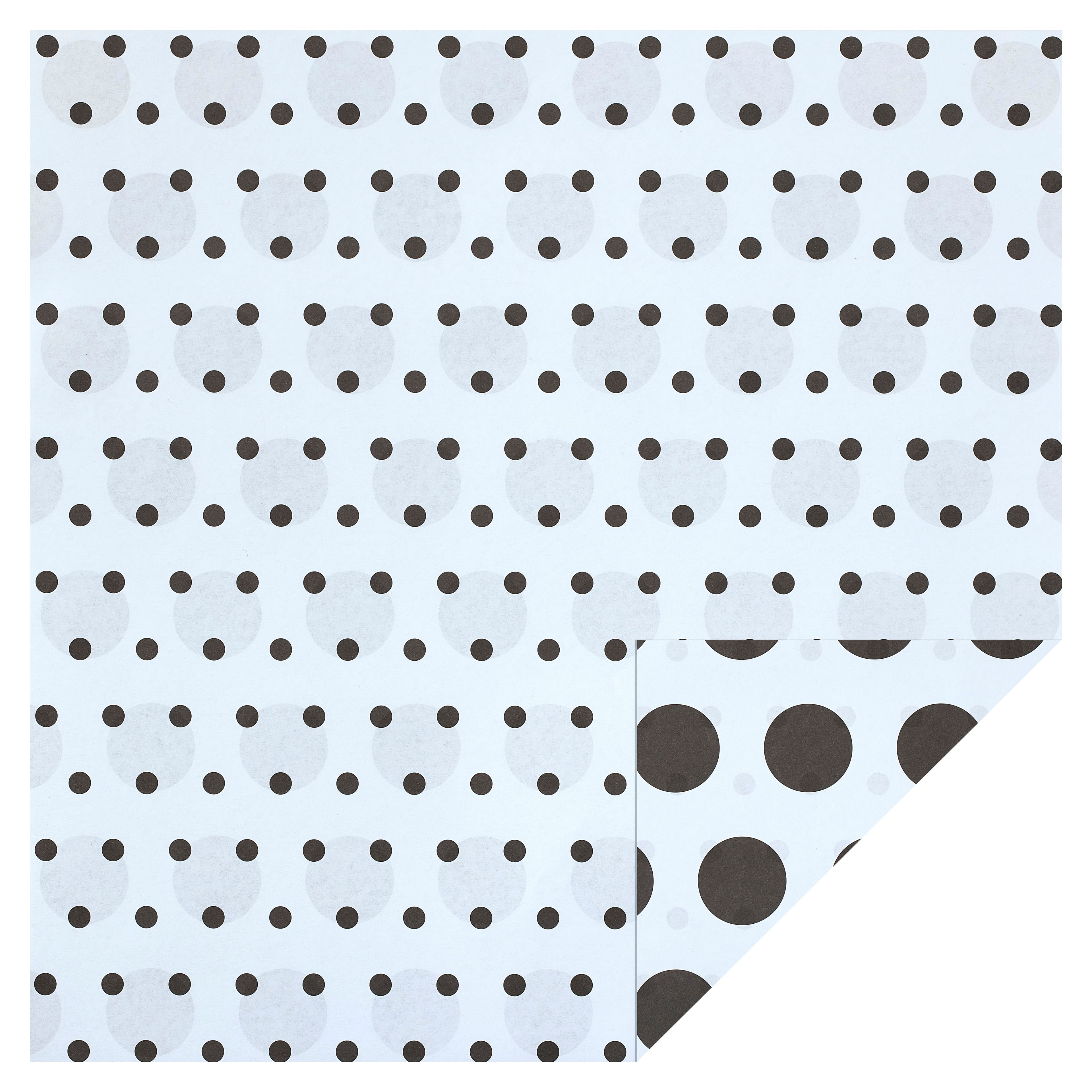 48 Pack White & Black Dot DoubleSided Cardstock Paper by