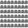 thumbnail image 1 of 48 Pack Wholesale Winter Beanie Hat Unisex Bulk Skull Knitted Ski Cap For Cold Weather - Light Grey, 1 of 3