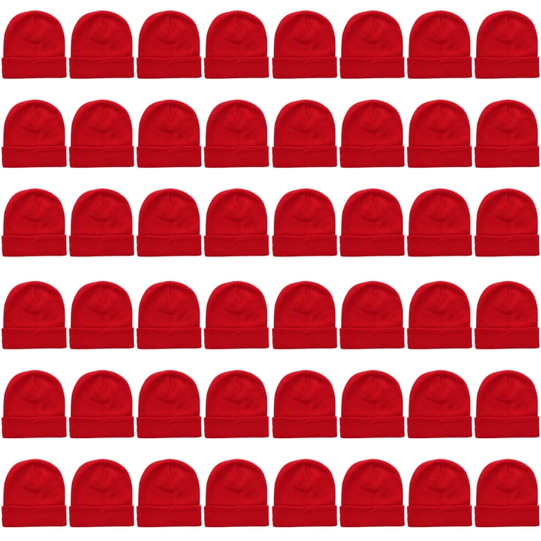 Falar Unisex Warm Bulk Knitted Ski Cap - Red. Winter Beanie  display picture 2
