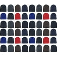 thumbnail image 1 of 48 Pack Winter Beanies, Wholesale Bulk Cold Weather Warm Knit Skull Caps, Mens Wommens Unisex Hats (Assorted Ribbed), 1 of 8