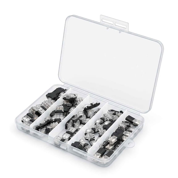 48 Pack Wire Connectors, Solderless Low Voltage 22-18 AWG – No-Stripping Quick Splice for LED & Auto