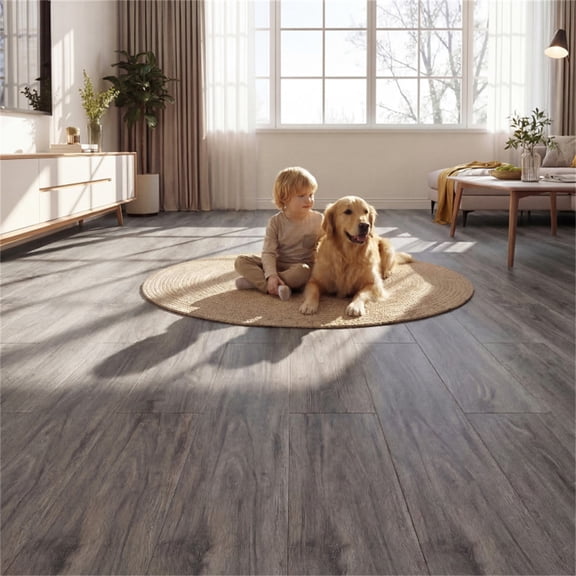 48-Pack Wood Look Vinyl Plank Flooring 36 Sq.Ft Waterproof PVC Floor Tiles for Home Bedroom Kitchen Gray