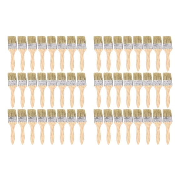48 Pack of 1.5 Inch (35mm) Paint Brushes and Chip Paint Brushes for Paint Stains Varnishes Glues and Gesso