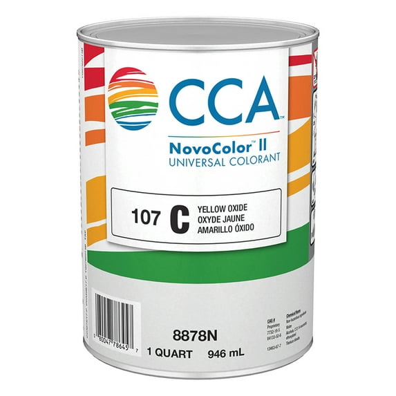 48-Pack of 1 qt Valspar Paint 8878N Novocolor II C-Yellow Oxide Universal Colorant