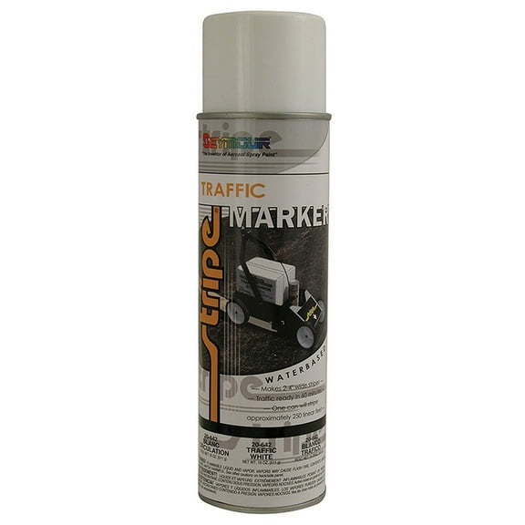 48-Pack of 20 oz Seymour Of Sycamore 20-642 White Stripe Water-Based Inverted Traffic Marker Spray Paint