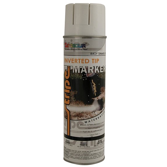 48-Pack of 20 oz Seymour Of Sycamore 20-652 White Stripe Water-Based Inverted Marker Spray Paint