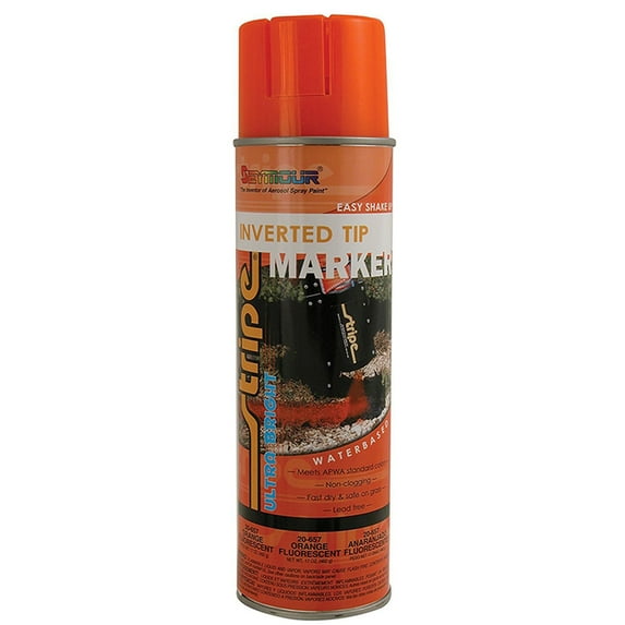 48‐Pack of 20 oz Seymour Of Sycamore 20‐657 Fluorescent Orange Stripe Ultra Bright Water‐Based Inverted Marker Spray Paint