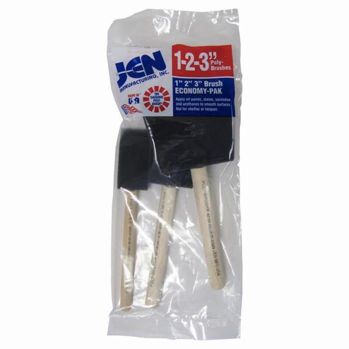 48-Pack of 3 PK Jen 394559 Poly-Brush Paint Brush Set, 3-Piece